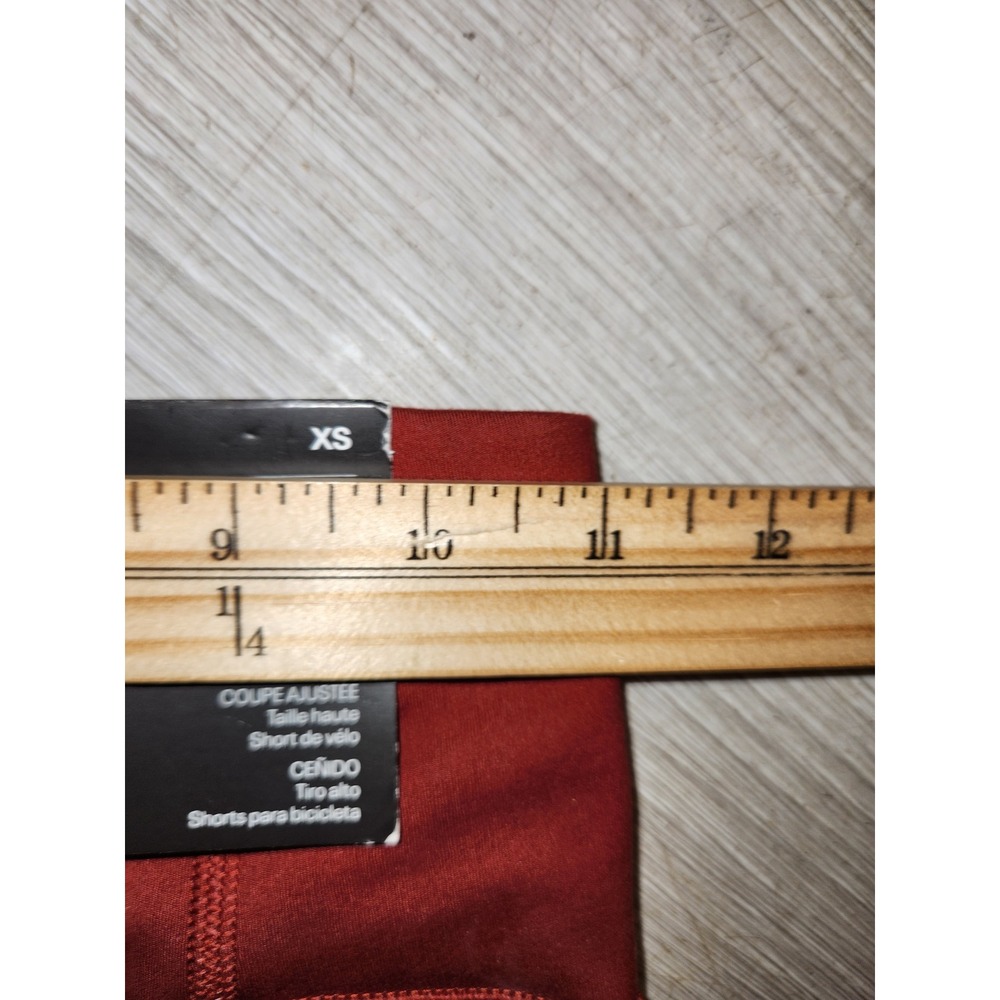 Under Armour NEW Womens High Rise Bike Shorts Dark Red Fitted Side Pocket XS - Picture 6 of 6